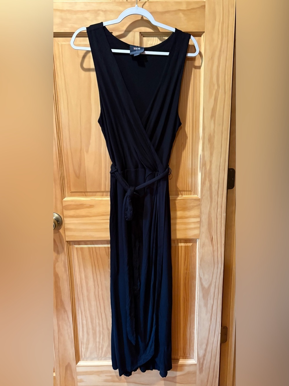 Anthropologie Maeve Black Sleeveless Draped Maxi Dress women’s L